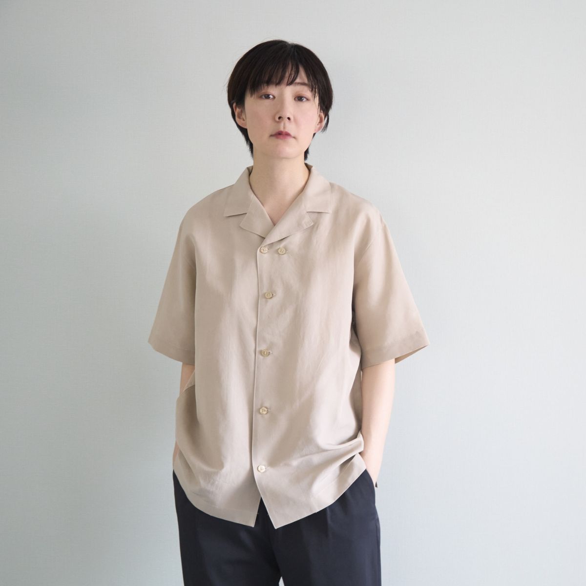 0910/さらさらシルクベーシックシャツ